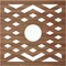 Ekena Millwork Chevron Wood Fretwork Pierced Ceiling Medallion, Walnut, 30"OD x 7 3/4"ID x 3/8"T CMWP30X30X0375CHWA - alternate 4